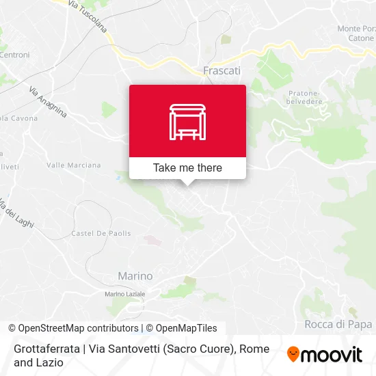 Grottaferrata | Santovetti Street (Sacred Heart) map