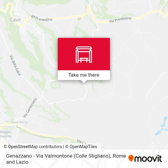 Genazzano - Via Valmontone (Colle Stigliano) map