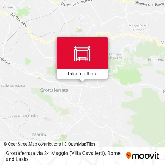 Grottaferrata via 24 Maggio (Villa Cavalletti) map