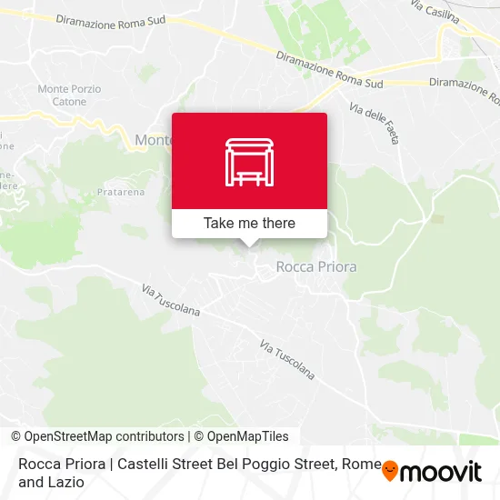 Rocca Priora | Castelli Street Bel Poggio Street map