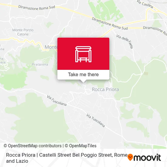 Rocca Priora | Castelli Street Bel Poggio Street map
