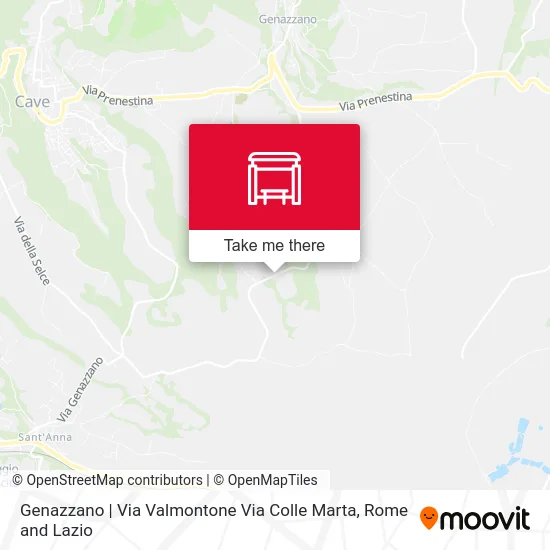 Genazzano | Via Valmontone Via Colle Marta map