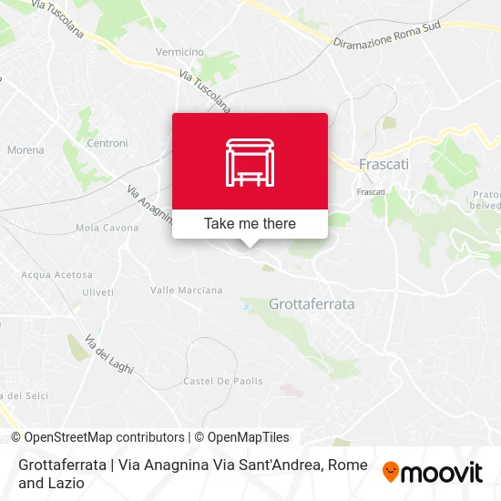 Grottaferrata - Via Anagnina Via Sant'Andrea map