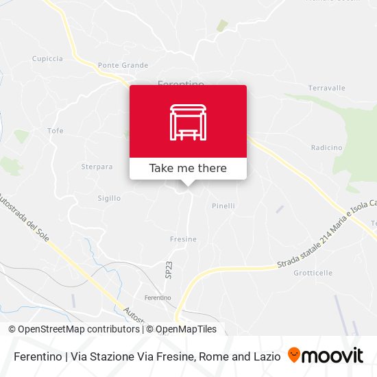 Ferentino | Via Stazione Via Fresine map