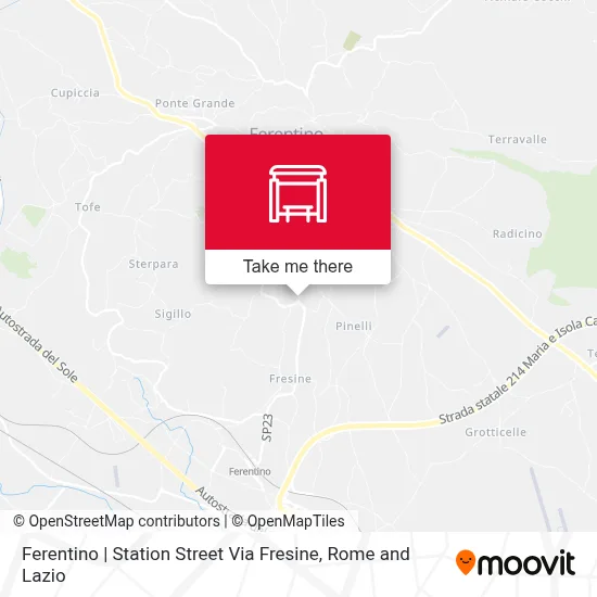 Ferentino | Station Street Via Fresine map