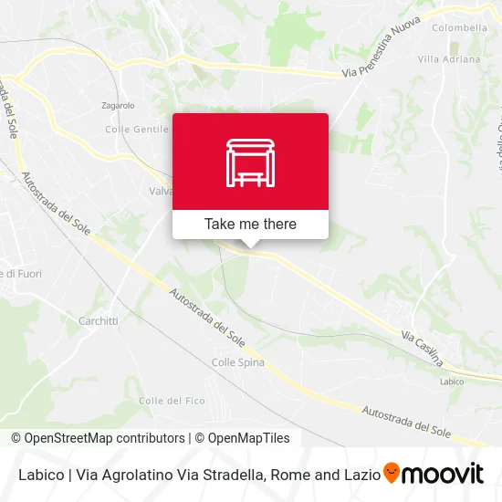 Labico | Agrolatino Road Stradella Road map