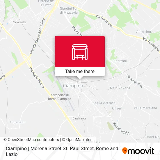 Ciampino | Morena Street St. Paul Street map