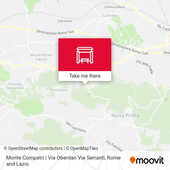 Monte Compatri | Oberdan Street Serranti Street map