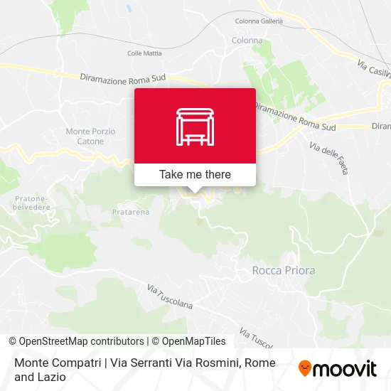 Monte Compatri | Via Serranti Via Rosmini map