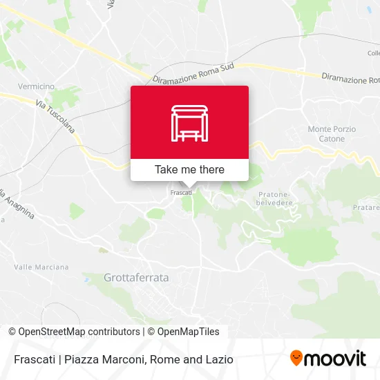 Frascati via Piazza Marconi map