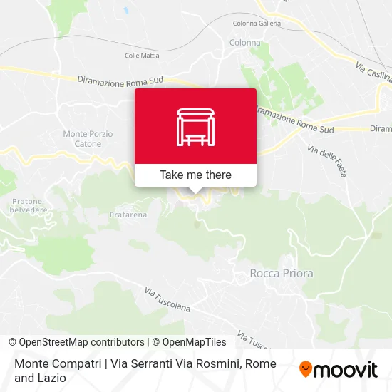 Monte Compatri | Serranti Street Rosmini Street map
