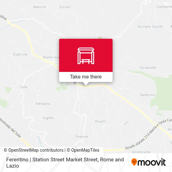 Ferentino | Station Street Market Street map
