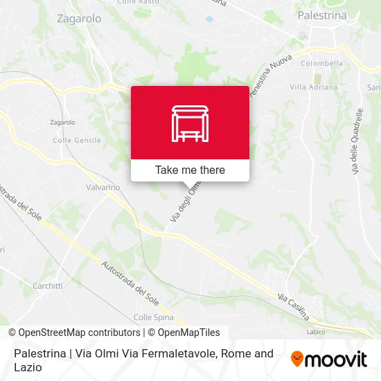 Palestrina | Via Olmi Via Fermaletavole map