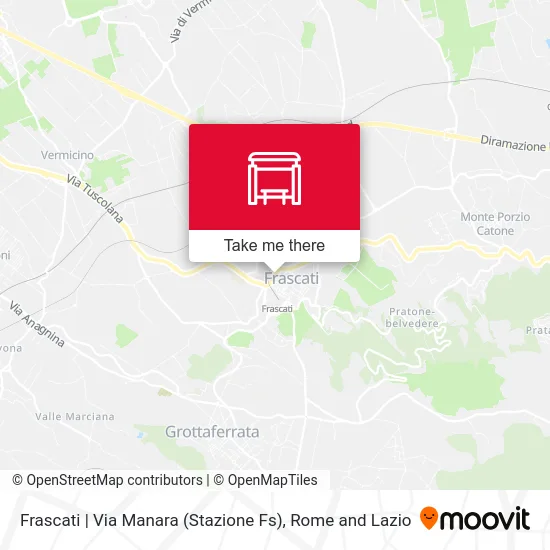 Frascati | Manara Street (Railway Station) map