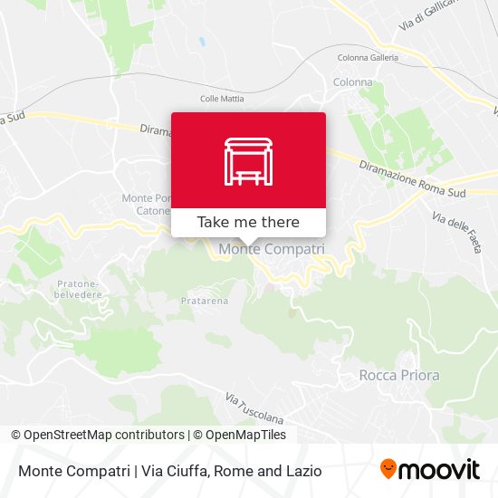 Monte Compatri | Via Ciuffa map