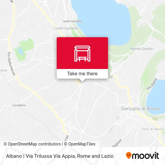Albano | Trilussa Road Appia Road map