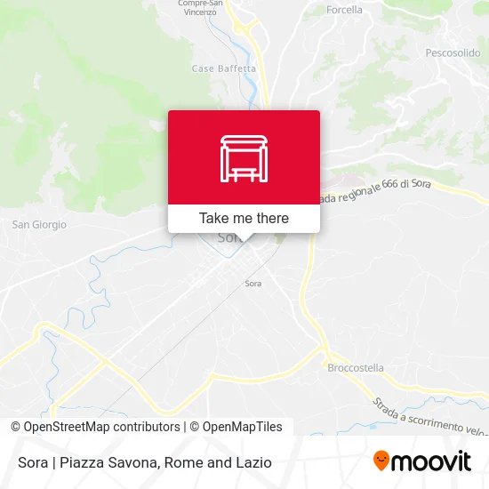 Sora | Piazza Savona map