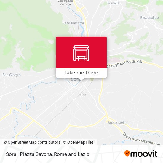 Sora | Piazza Savona map