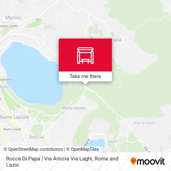 Rocca Di Papa | Via Ariccia Via Laghi map