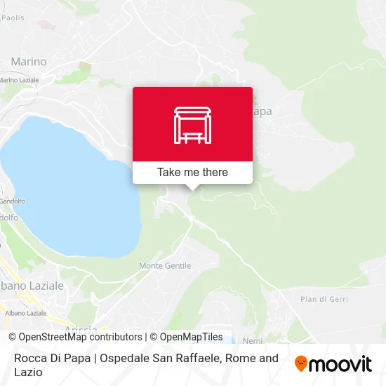 Rocca Di Papa | Ospedale San Raffaele map