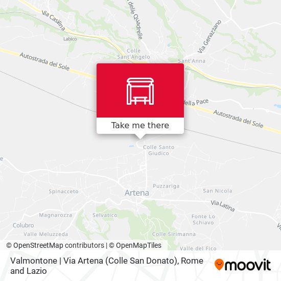 Valmontone | Via Artena (Colle San Donato) map