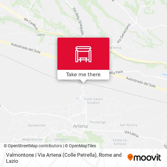 Valmontone | Via Artena (Colle Petrella) map