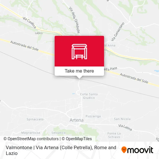 Valmontone | Artena Street (Colle Petrella) map