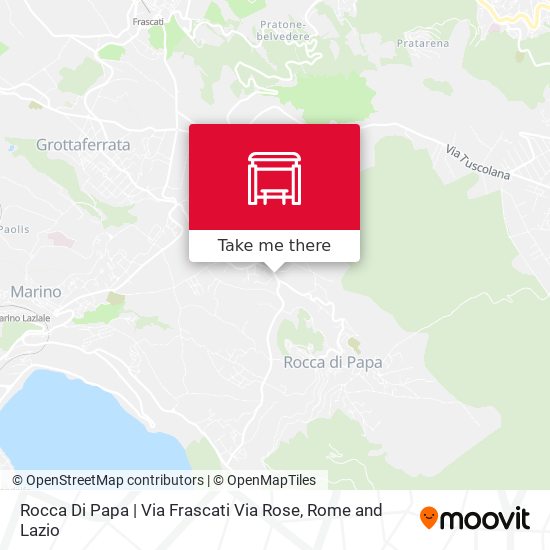 Rocca Di Papa | Via Frascati Via Rose map