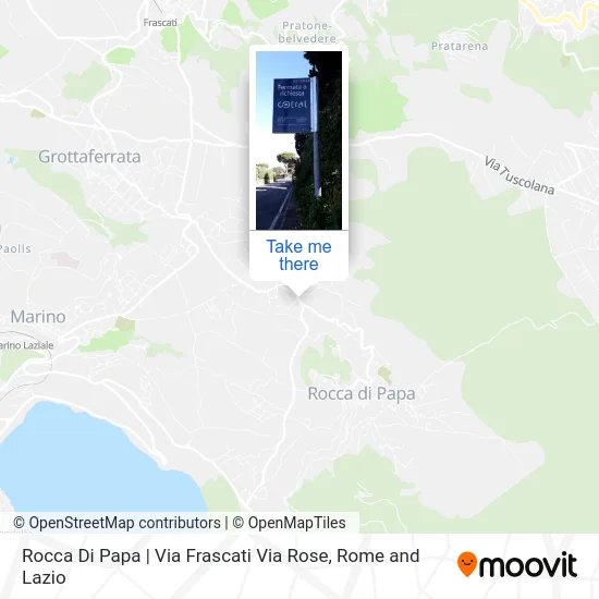 Rocca Di Papa | Via Frascati Via Rose map