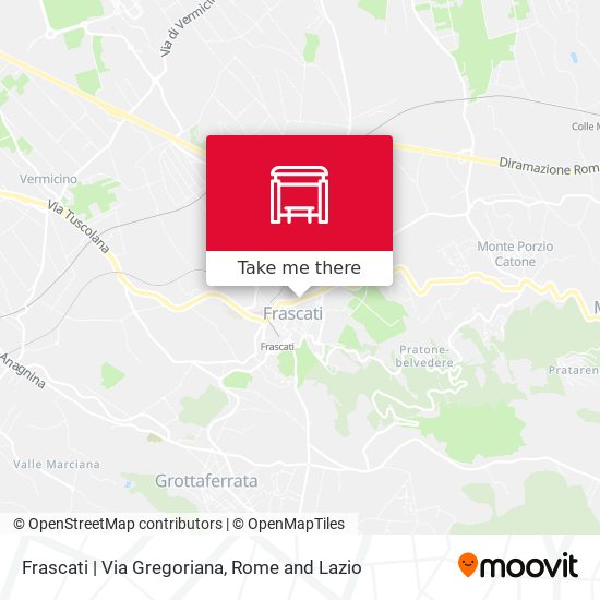 Frascati | Via Gregoriana map