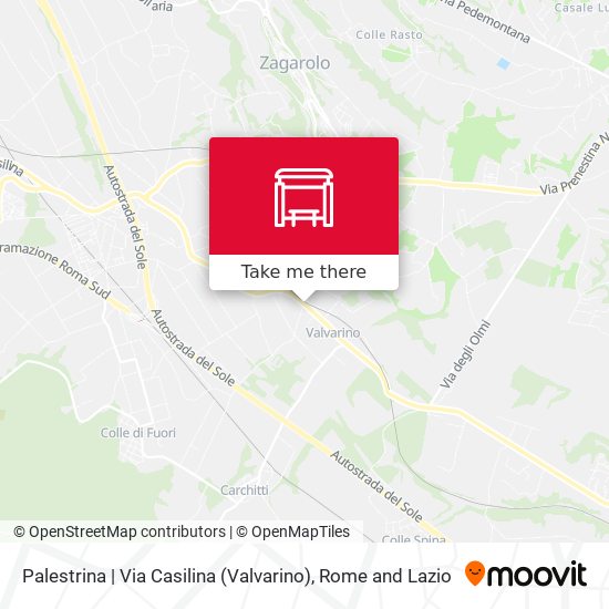 Palestrina | Via Casilina (Valvarino) map