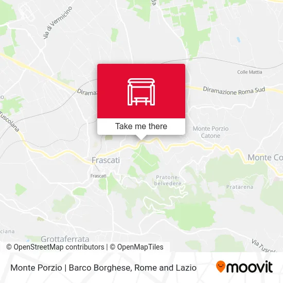 Monte Porzio | Barco Borghese map