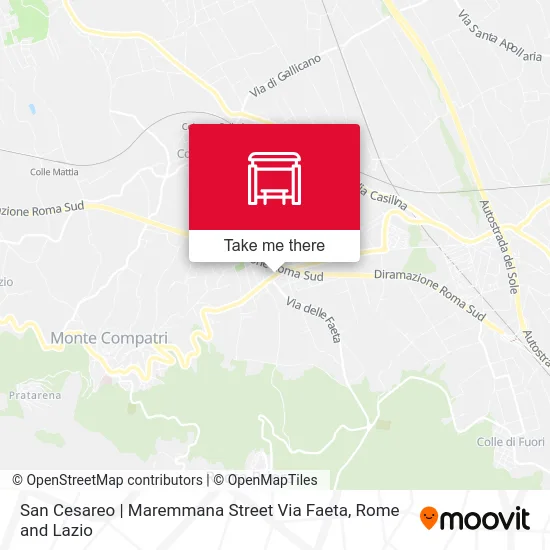 San Cesareo | Maremmana Street Via Faeta map