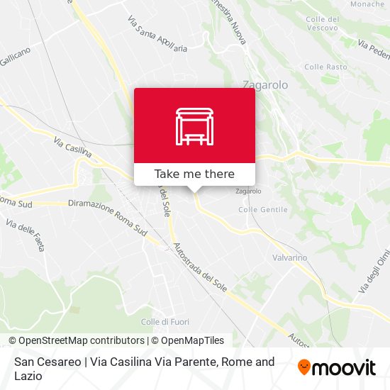 San Cesareo | Via Casilina Via Parente map