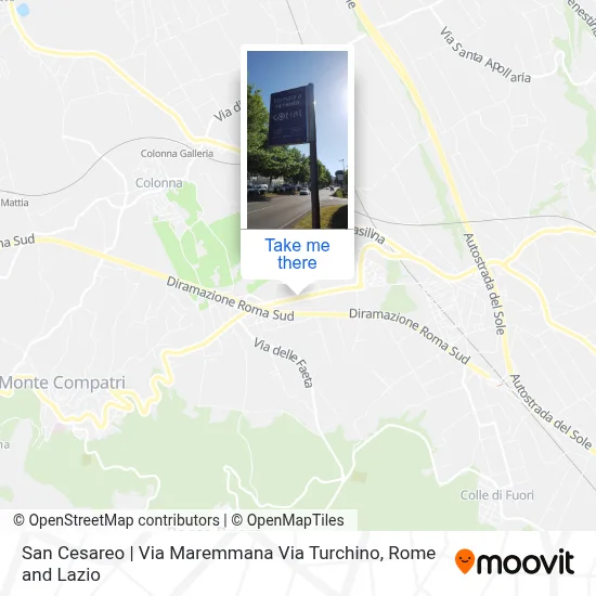 San Cesareo | Via Maremmana Via Turchino map