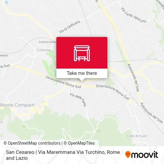 San Cesareo | Via Maremmana Via Turchino map