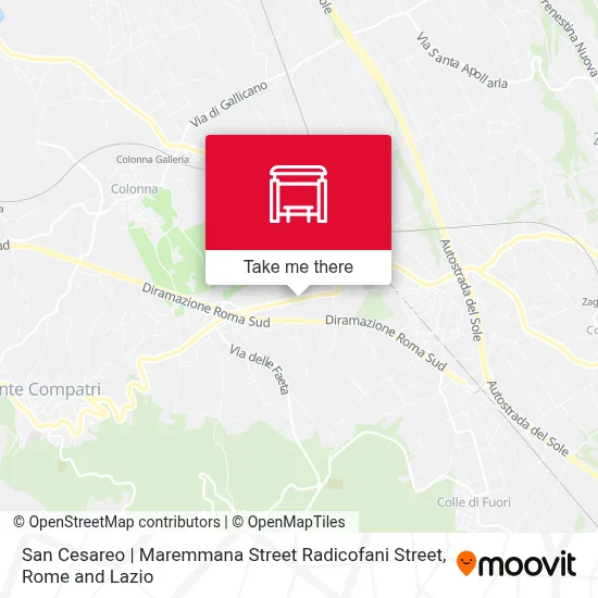 San Cesareo | Maremmana Street Radicofani Street map