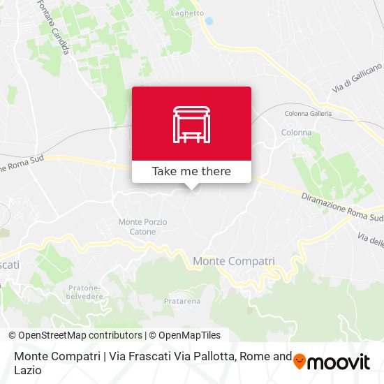Monte Compatri | Via Frascati Via Pallotta map