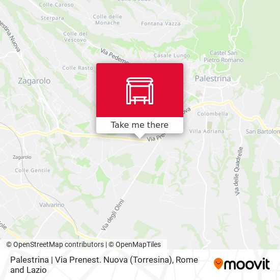 Palestrina | Via Prenest. Nuova (Torresina) map