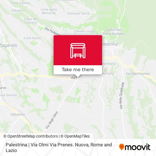 Palestrina | Via Olmi Via Prenes. Nuova map