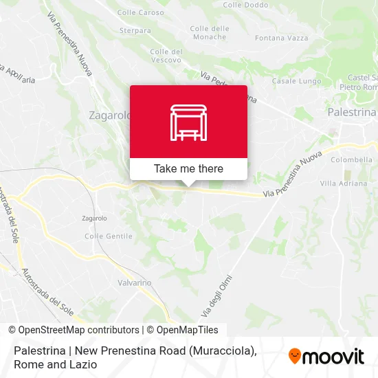 Palestrina | New Prenestina Road (Muracciola) map