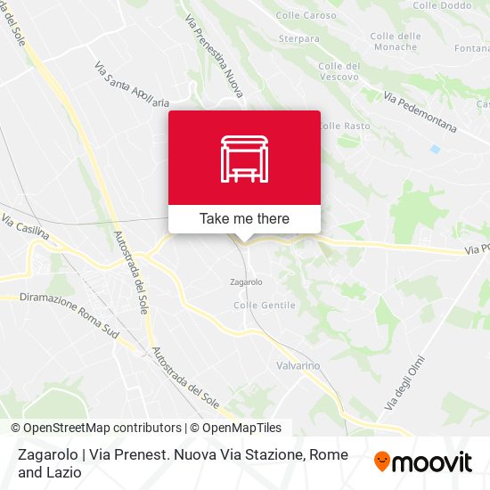 Zagarolo | Via Prenest. Nuova Via Stazione map