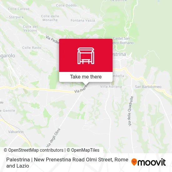 Palestrina | New Prenestina Road Olmi Street map