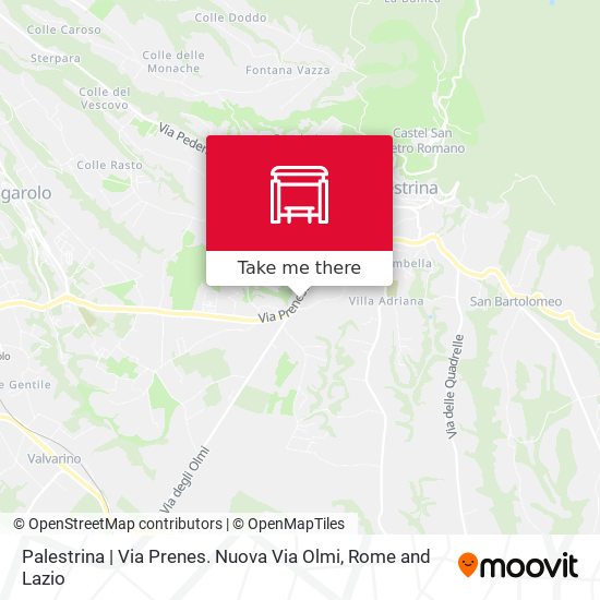 Palestrina | Via Prenes. Nuova Via Olmi map