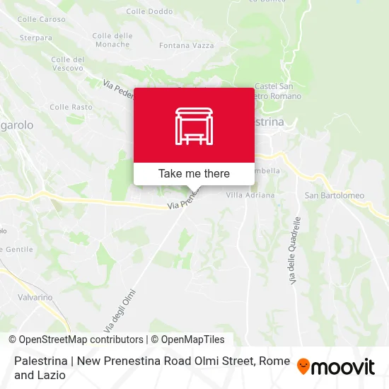 Palestrina | New Prenestina Road Olmi Street map