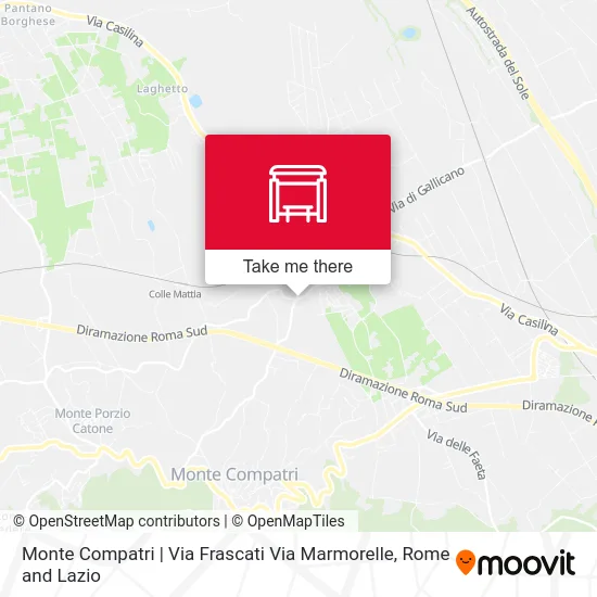 Monte Compatri | Via Frascati Via Marmorelle map
