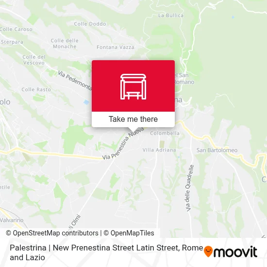 Palestrina | New Prenestina Street Latin Street map