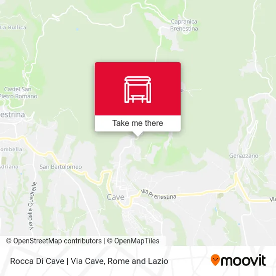 Rocca Di Cave | Via Cave map
