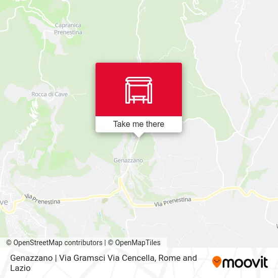Genazzano | Via Gramsci Via Cencella map