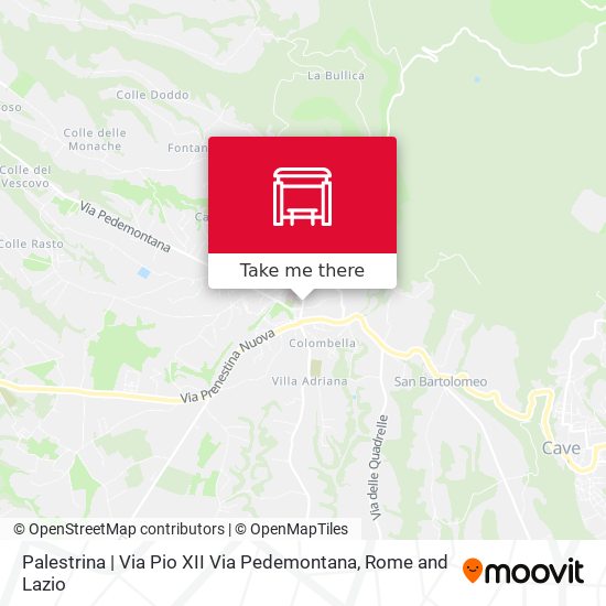 Palestrina | Via Pio XII Via Pedemontana map